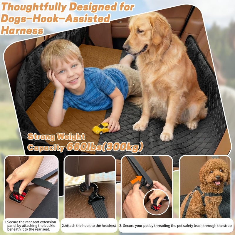 EULANT Truck SUV Dog Seat Cover for Back Seat,Car Rear Seat Mattress Extender Plate,Folding Back Seat Extender for Full Size Truck/F150/RAM1500/Silverado Car/SUV Model Y/3 - Image 5
